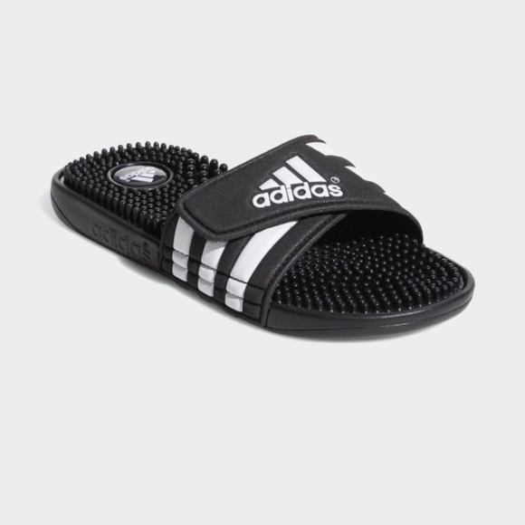 kids white adidas slides